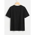 thumbnail image 4 of 【New Arrival】Proud Mom of a 2026 Graduate Graphic T-Shirt Glitter Graduation Cap Family Celebration Casual Short Sleeve Black Crewneck Tops, 4 of 7