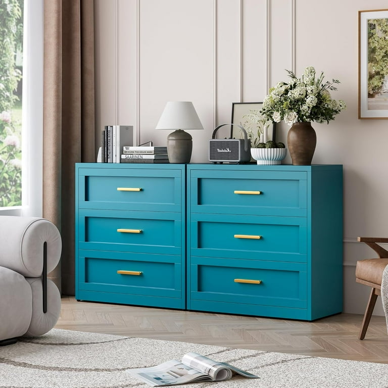 blue metal dresser Manzanillo Slate Blue Dresser – Luna Furniture