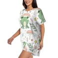 thumbnail image 2 of Rocae Frog and Mushrooms for Two Piece Sleepwear Pajamas Sets for Women Soft Short-Sleeved Pjs with Lounge Shorts Large, 2 of 9