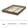 thumbnail image 2 of Solid Wood Platform Bed Frame, Floor-Standing, No Headboard, No Box Spring Needed, Noise-Free, Easy Assembly, Modern Minimalist Design, 2 of 6