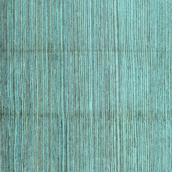 Ahgly Company Indoor Square Abstract Light Blue Modern Area Rugs, 4' Square