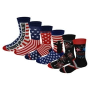 Different Touch 6 Pairs Men 4th of July /Independence Day Dress Socks