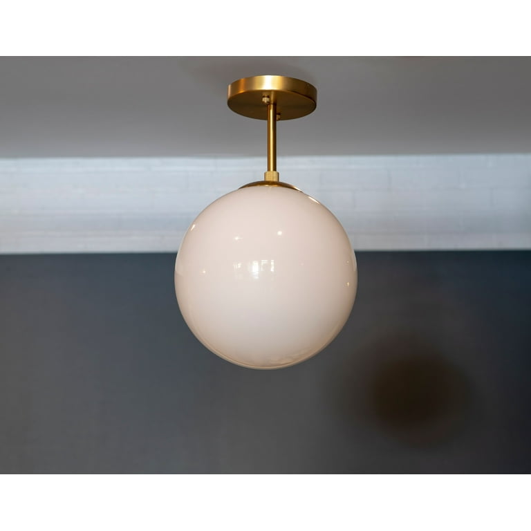Milk glass 2024 flush mount
