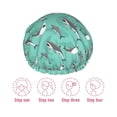 thumbnail image 5 of Kdxio Great White Shark Print Shower Cap for Women,Elastic and Reusable,Double Waterproof Layers Bathing Hat, 5 of 6