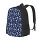 thumbnail image 1 of Balery Skull purple flower Mochila para hombre y mujer - Tela Oxford 600D resistente - Gran capacidad, resistente al agua, ideal para la escuela, viajes y senderismo, 1 of 6