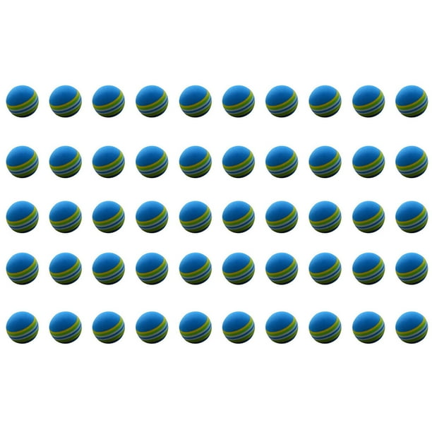 Wosthever Paquete de 50 pelotas de golf, pelota de entrenamiento oscilante, reemplazo de juguetes para principiantes Golf Azul