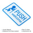 thumbnail image 3 of Unique Bargains Push Welcome Door Sign Acrylic Adhesive Gate Sticker Wall Marker, 3 of 5