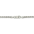 thumbnail image 3 of 925 Sterling Silver 2.75mm Diamond-cut Rope Chain; 24 inch; Lobster Clasp; for Adults and Teens; for Women and Men, 3 of 5