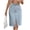 Light Blue, variant on Women's Front Slit Blue Denim Skirt Pockets High Waist Slim Zipper Fly Midi Skirts Spring Female Casual Streetwear