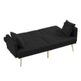 thumbnail image 6 of DEALTOPS Sofa Bed Velvet Black Loveseat Sofa Bed Adjustable Back- Black, 6 of 7