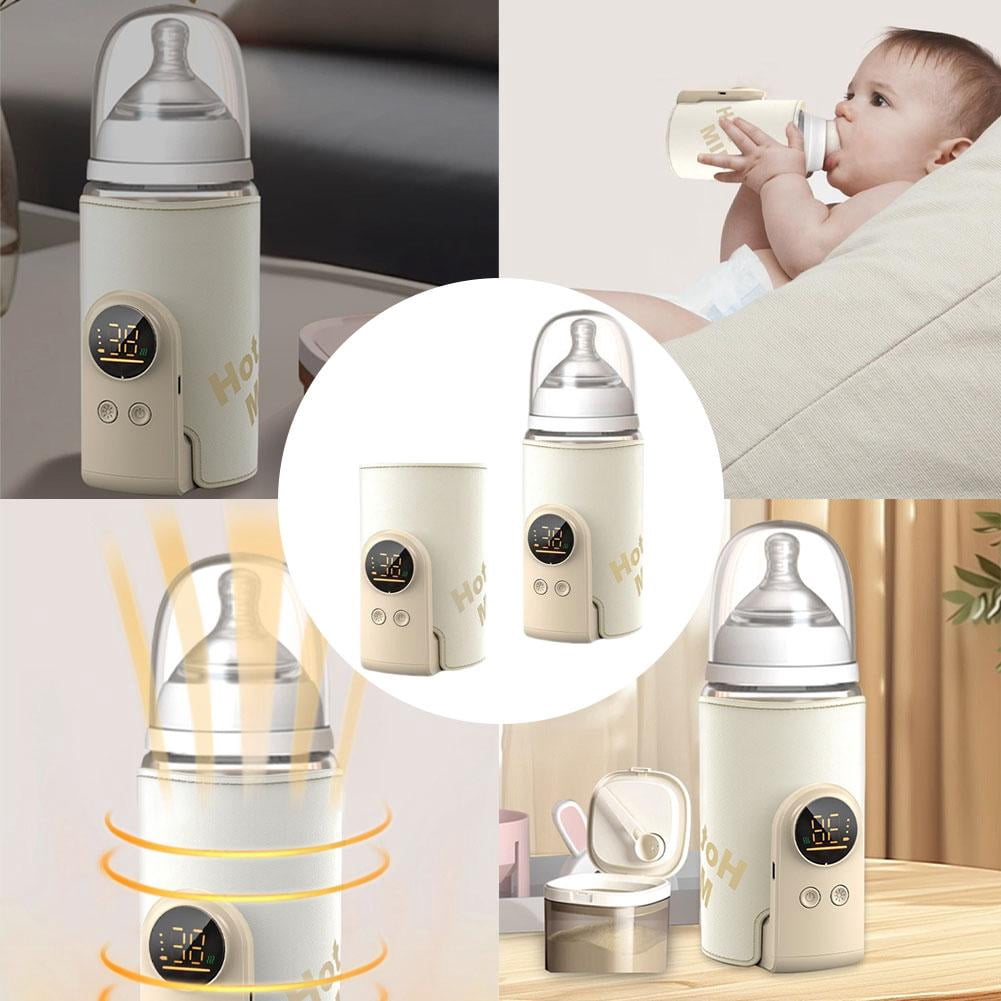 Portable Bottle Warmer for Travel 18W Fast Heating with LCD Temperature Control, 6000/8000mAh Battery-Powered Warmer for Liquids, Leak-Proof & Waterless Design for Home, Car, Outdoor Use