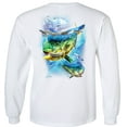 thumbnail image 2 of Fair Game Mahi Madness Long Sleeve Shirt-White-Medium, 2 of 5