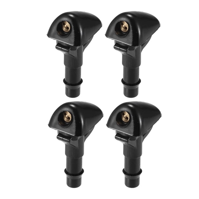 Parabrisas Limpiaparabrisas Arandela Boquilla Aerosol Chorro para Nissan - 4 Uds Negro