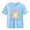 Sky Blue#1, variant on SERTG Girls Easter Floral Bunny Print Short Sleeve T Shirt Soft Lightweight Crew Neck Tee Casual Regular Fit Breathable Comfortable Spring Top Fashion Holiday T Shirt(Purple#1,13-14 Years)