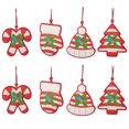 thumbnail image 1 of 8PCS Christmas Hanging Ornament Creative Decorative Wood Xmas Tree Ornament, 1 of 3