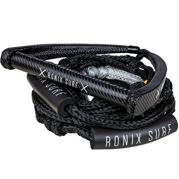 RONIX Spinner Synthetic Surf Rope with 10in Handle with 30ft 9-Section Carbon Rope (216150)