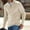 Beige, variant on Men's Zipper Stand Collar Solid Color Long Sleeve Sweater Stand Collar Sweater