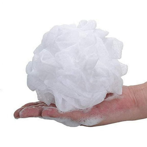 Exfoliation Bath Sponge, Bath Shower Loofahs, Loofah Body Scrubber, For Men and Women, White 1Pack