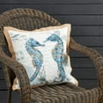 thumbnail image 4 of Coastal Outdoor Sea Horse Poly Filled Pillow, 4 of 5