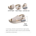 thumbnail image 6 of Platform Wedge Sandals for Women Open Toe Slingback Heels Comfortable Soft Footbed Buckle Ankle Strap Walking Shoes Beige Size 9, 6 of 8