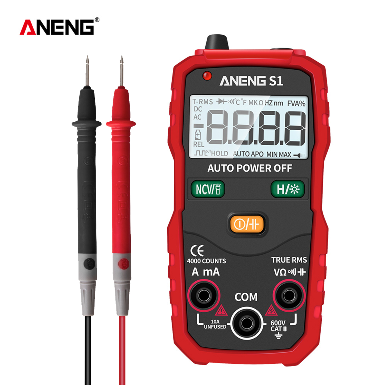 Digital Multimeter Portable Multimeter 4000 Counts Measure AC/DC