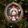 thumbnail image 4 of Loyerfyivos Christmas Tree Animal Pattern 2D Acrylic Ornament, Animal Christmas Ornament, Cat Decoration, Seasonal Decor for Christmas Tree, Ceiling, Christmas Decor Keepsake Gifts (E), 4 of 9