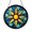 Acrylic 3.5 Inch, variant on Circular Sunburst Suncatcher Window Decor, Vibrant Stained Glass Style Light Catching Art, Gift for Loved Ones