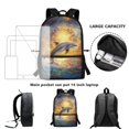 thumbnail image 6 of Uourmeti Dolphin Splash Art Rich Texture Backpack for Work Travel, Fade Resistant Large Capacity Polyester Backpack Student Bookbag, 6 of 6