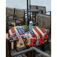 thumbnail image 2 of Fsddascl Independence Day Outdoor Tablecloth - 54 Inch Round Dining Table Cover, 4th of July Bird USA Flag Flower Bird Waterproof Outdoor Table Cloth with Umbrella Hole & Zipper for Picnic/Patio, 2 of 7