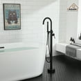 thumbnail image 6 of CASAINC Single-Handle Floor Mounted Claw Foot Freestanding Tub Faucet in Matte Black, 6 of 8