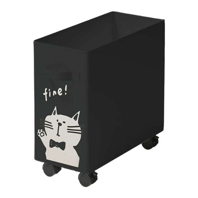 bbymog Stackable Storage Bins Laundry Baskets Multi Functional Portable Dirty Clothes Hamper with Wheels Organization Toy Storage Basket with Handle Black-2 Free Size