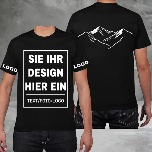 Men T Shirt for Everyday Casual Wear with Custom Photo Printing Idea Summer Short Sleeve Comfortable Tee