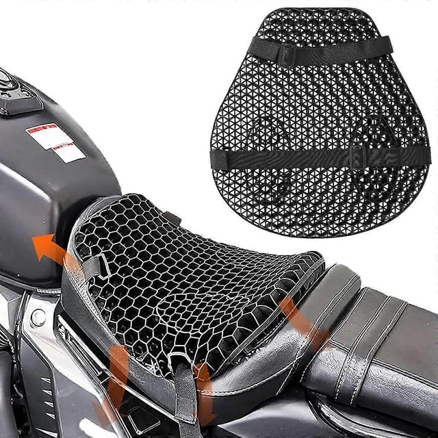 Motorcycle Seat Cushion Shock Absorption 3D Honeycomb Mesh Motorbike Scooter Seat Pad Waterproof Motorbike Cushion Seat Cover