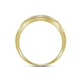 thumbnail image 2 of 10kt Yellow Gold Mens Round Diamond Domed Triple Row Fashion Ring 1/3 Cttw, 2 of 2