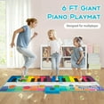 thumbnail image 5 of Costway 6 FT Floor Piano Mat Giant Piano Keyboard Dance Mat with 24 Keys for 3+ Years Old, 5 of 9