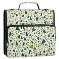 thumbnail image 5 of FORMRS Zipper Binder with Shoulder Strap 2-inch Ring 500 Sheet Capacity File Bag, Green Triangles Pattern, 5 of 5