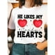 thumbnail image 2 of 1 camiseta a juego para San Valentín (para él y para ella) - Divertido diseño "A ella le gusta mi piruleta", 100 % algodón, cuello redondo, manga corta, ideal para parejas - Regalo ideal para hombres,, 2 of 9