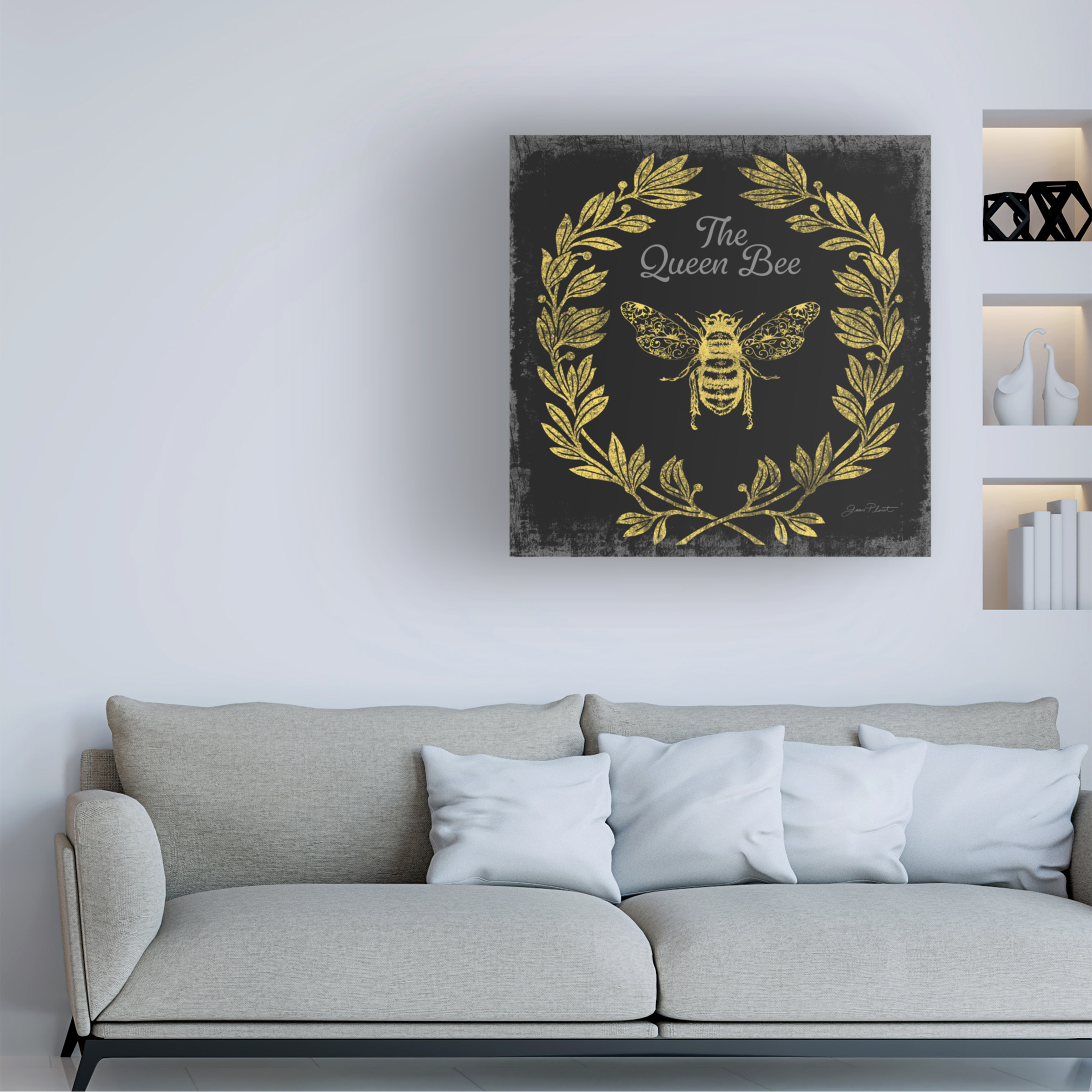 Canvas Wall Art - Jean Plout 'Bee Memories C' Wall Art for Living Room, Bedroom, or Office DÃ©cor by Trademark Fine Art - 24 x 24 Inches