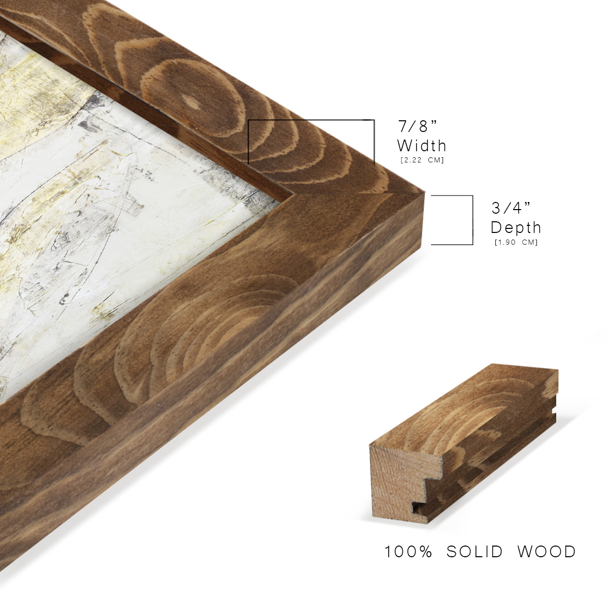 Une Fleur II - Framed Print w/glass - Walnut