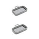 thumbnail image 4 of Inteprter Bandeja para freidora para hornear Suministros para hornear Resistencia al calor Larga duración Antiadherente Lavable Bandejas para Gris 2Conjunto, 4 of 6