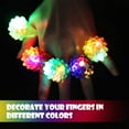 thumbnail image 7 of 12 Pcs Party Stars Flashing LED Bumpy Jelly Ring Light-Up Toys, 7 of 7