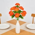 thumbnail image 6 of Carnation Artificial Flowers, 12 Heads Fake Carnation Bouquets Silk Flowers Arrangements Artificial Cemetery Flowers for Grave Home Vase Wedding Party Centerpiece Decor (VASE NOT Included), 6 of 6