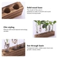 thumbnail image 3 of Plant Propagation Station, Glass Plant Terrarium with Wooden Stand for Home Decor, Mini Test Tube Display for African Violet , Easy to with Included Brush, 3 of 7