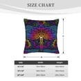 thumbnail image 4 of Bingfone Indian Mandalas Dragonfly Linen Throw Pillow Covers Cushion Case Pocket Button Vintage Farmhouse Pillowcase for Sofa Couch Bed 20"x20", 4 of 9