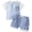 outfit sets-Blue, variant on kpoplk Back To School Toddler Baby Boy Clothes Embroidery Short Sleeve T-shirt Tops Plaid Shorts Set 2pcs Summer Outfit(Blue,18-24 M)