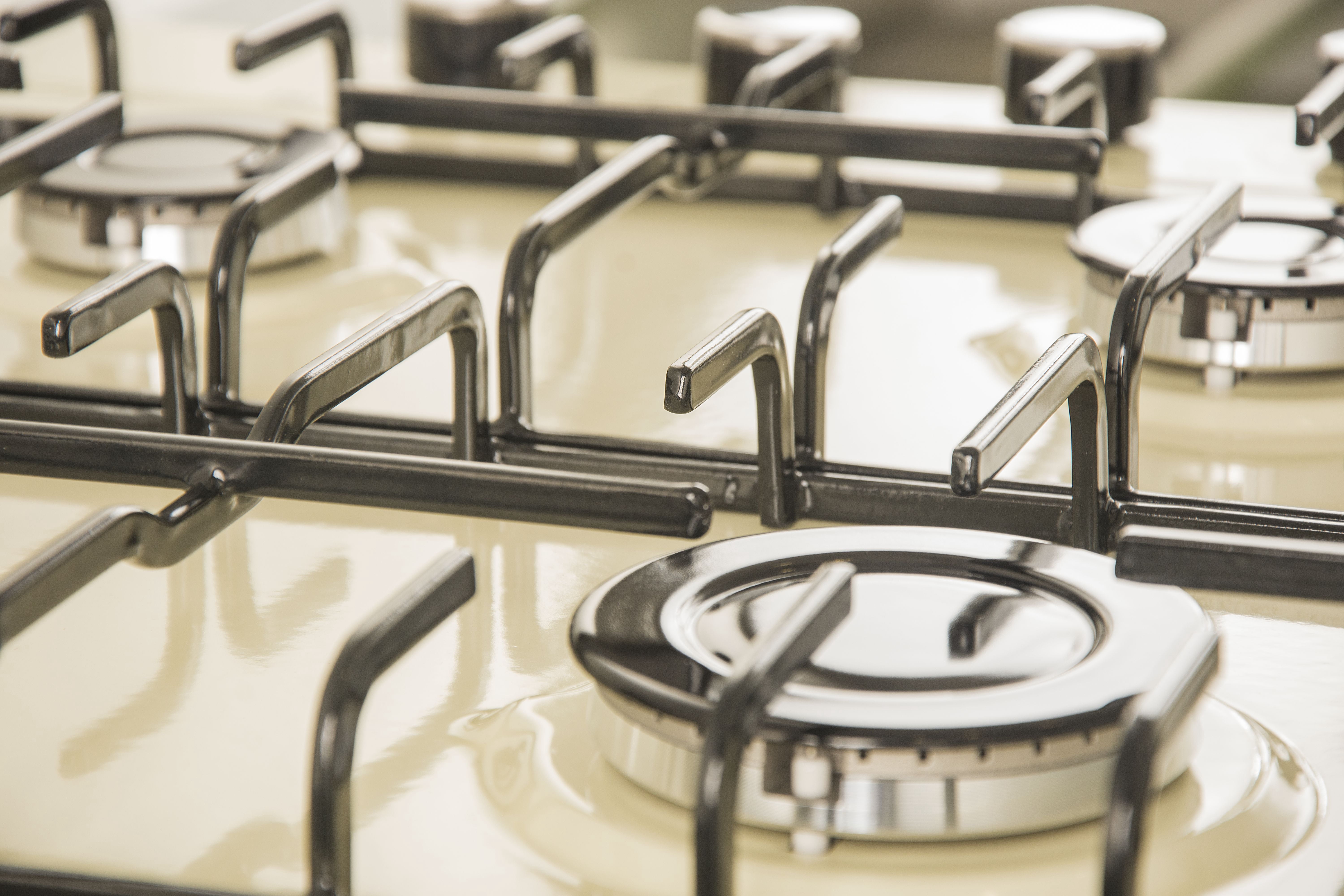 ABBA Retro Gas Cooktop 24-inch with 4 Burners - Cream Color