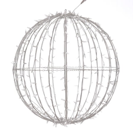 Vickerman 324Lt x 30 Fold Flat Red-Pure White-Blue Led Jumbo Hanging Sphere.