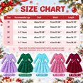 thumbnail image 6 of Girls Rosette Dress Long Sleeve Crew Neck with 3D Floral Skirt, Bow Waist, Solid Color Party Dress for Christmas, Birthday and Pageant, 6 of 9