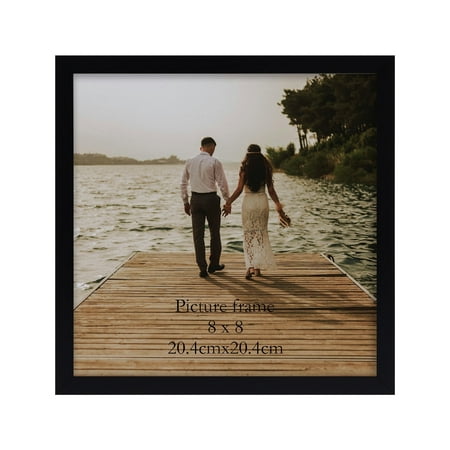 HorLimer 2-Opening 8"x8" Black Picture Frame for Wall