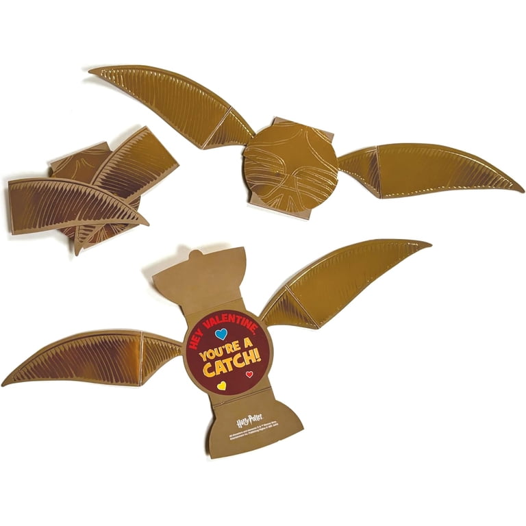 Harry Potter Golden Snitch Valentine's Day Card Set for Kids, 28